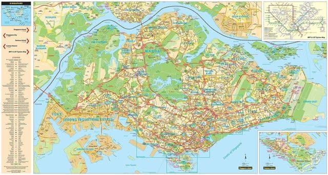 Plan des quartiers de Singapore