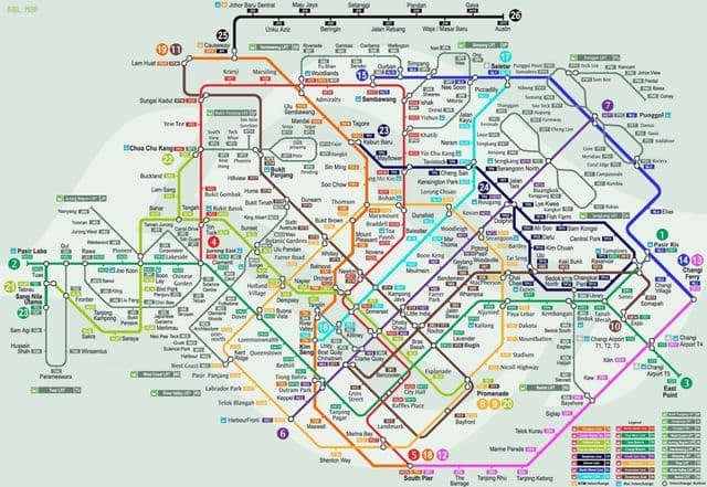 Plan du chemin de fer de Singapore
