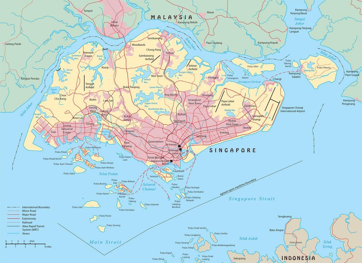 Plan de la ville de Singapore